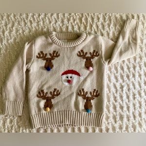 Holiday Time 2T/NP2 Santa & Reindeer Sweater
